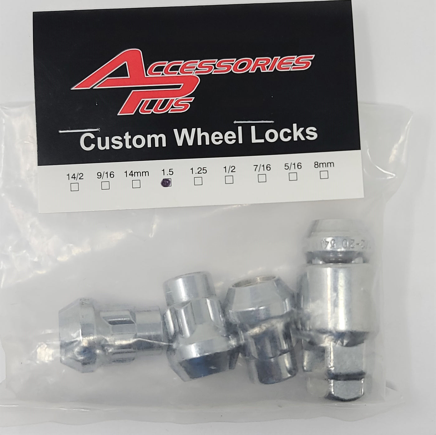 4-Piece Chrome Wheel Lock Set For 2015-2022 GMC Canyon – 14mm X 1.50, AP-20905L